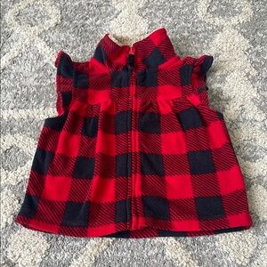 ❣️2 for $10 - Carter's Red and Black Checkered Vest